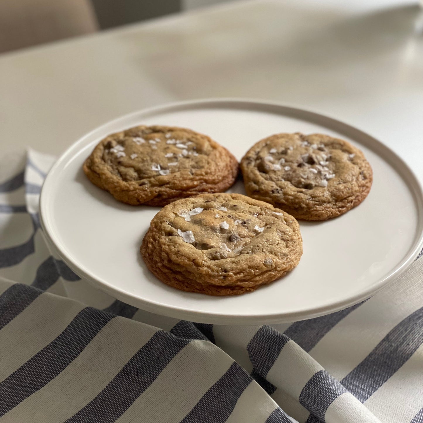 three's a crowd! large brown butter chocolate chip cookies (3)