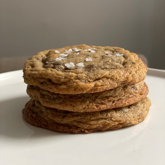 three's a crowd! large brown butter chocolate chip cookies (3)